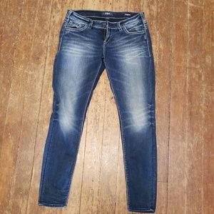 Silver Aiko Mid super skinny jeans